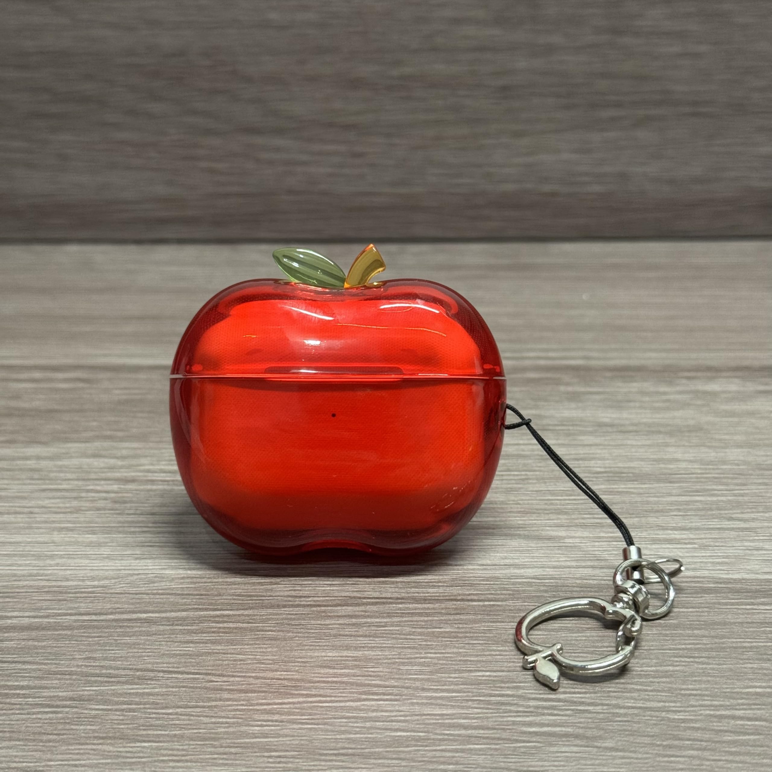 Apple-Shaped Wireless Earbuds Case,Transparent TPU Shockproof